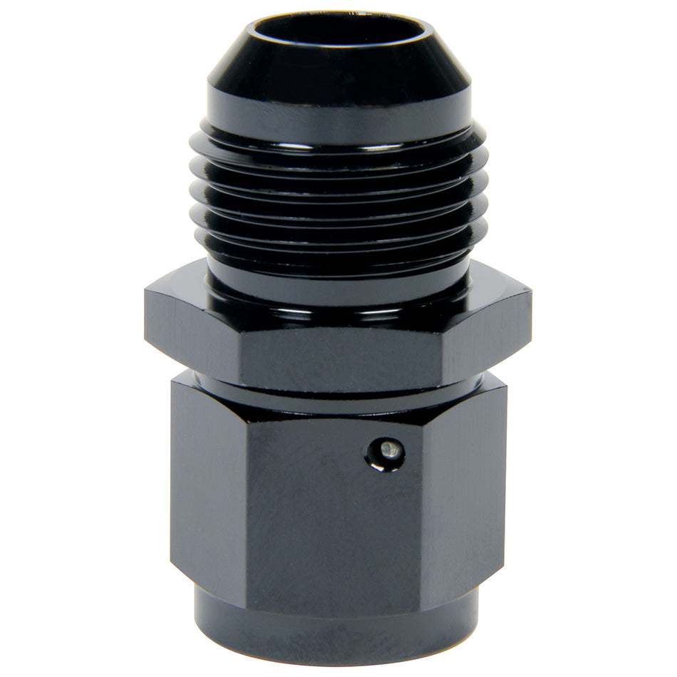 Allstar Performance Straight Adapter - 10 AN Female Swivel to 12 AN Male - Aluminum - Black Anodize