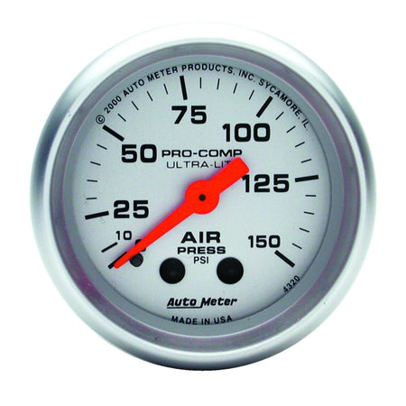 Auto Meter Ultra-Lite Mechanical Air Pressure Gauge - 2-1/16 in.