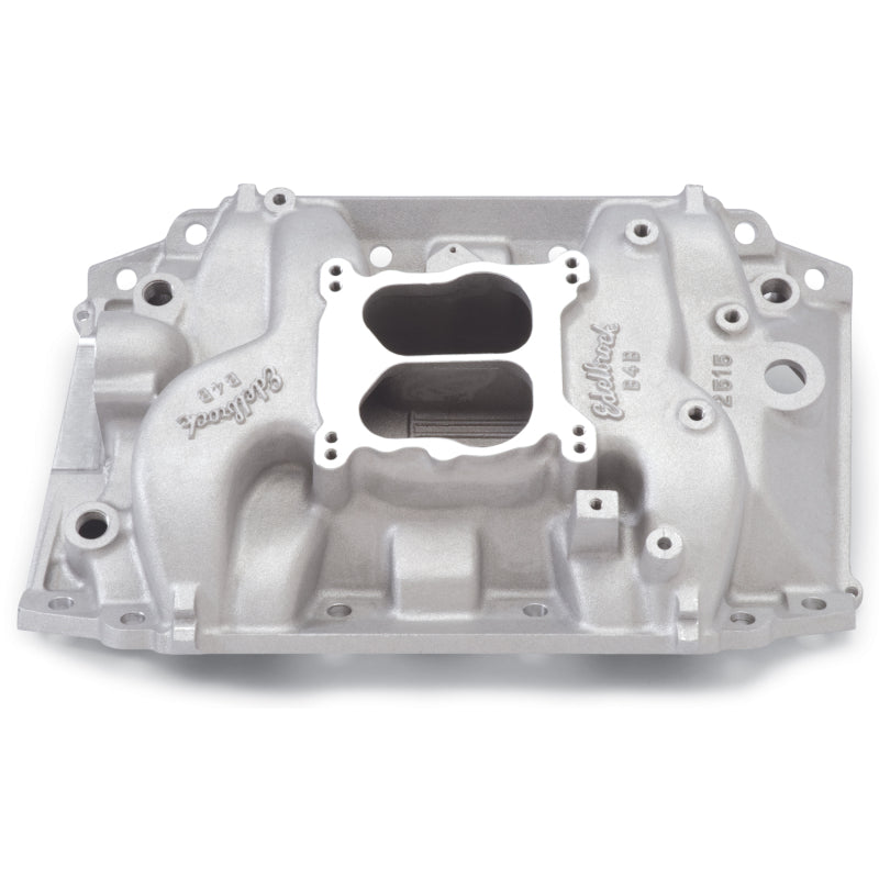 Edelbrock Buick B-4B Intake Manifold Square Bore Dual Plane Aluminum - Natural