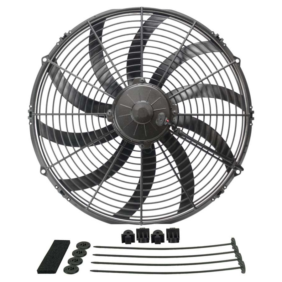 Derale 16" High Output Curved Blade Electric Puller Fan