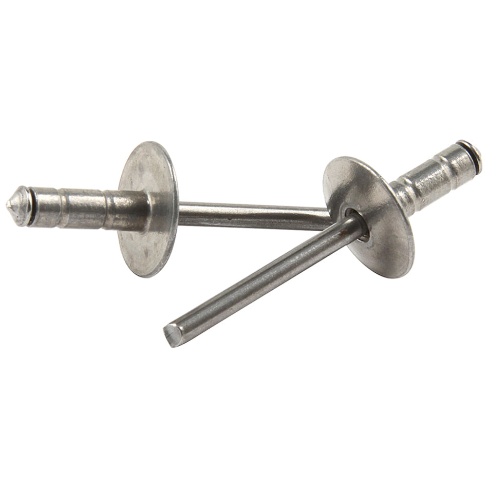 Allstar Performance Multi-Grip Rivet - 9/16" Head - 3/16" Steel Mandrel - Natural (Set of 250)