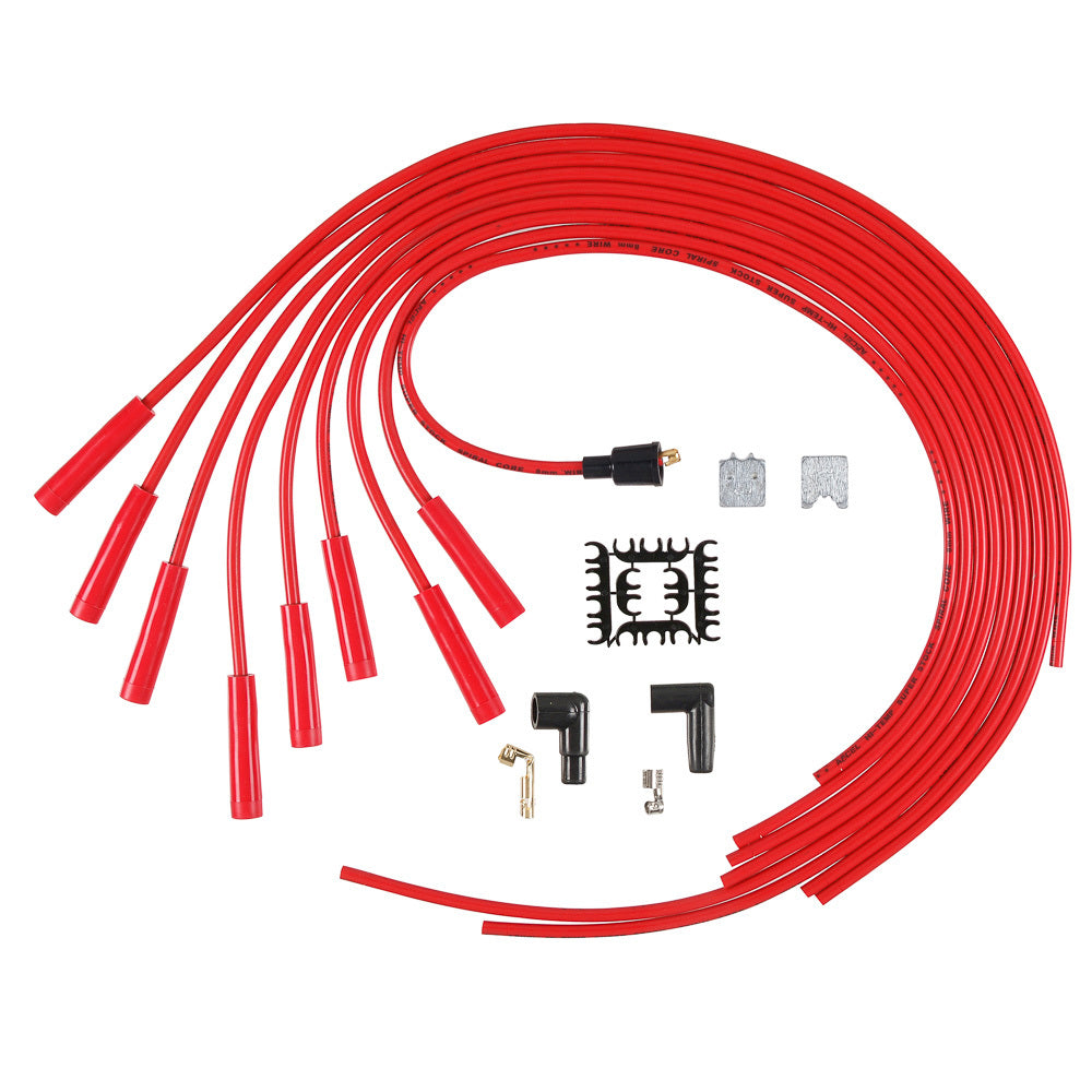 ACCEL Super Stock Spiral Core 8 mm Spark Plug Wire Set - Red