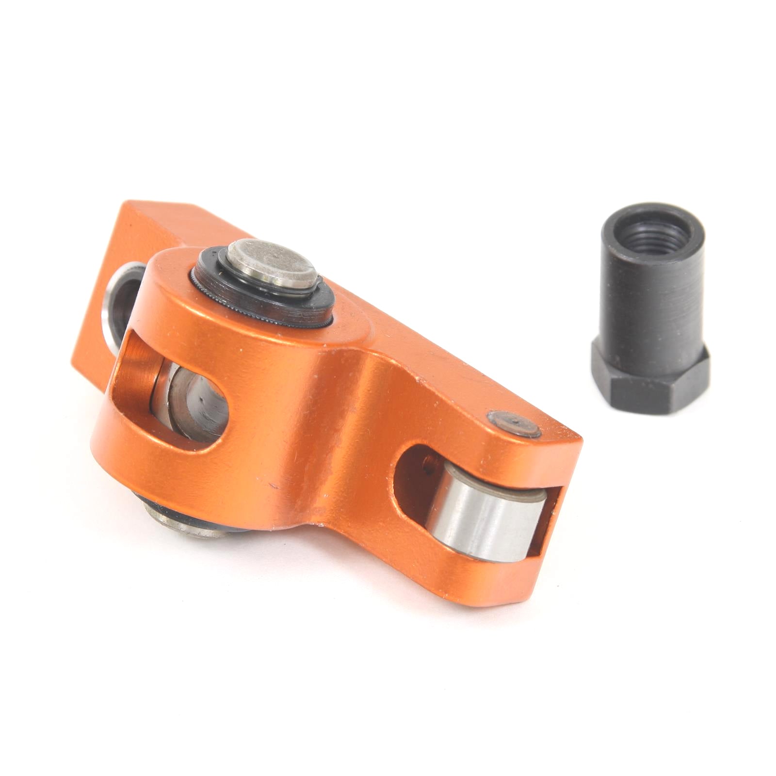 Harland Sharp Original Rocker Arm Pedestal Mount 1.60 Ratio Adjustable - Full Roller - Orange Anodize