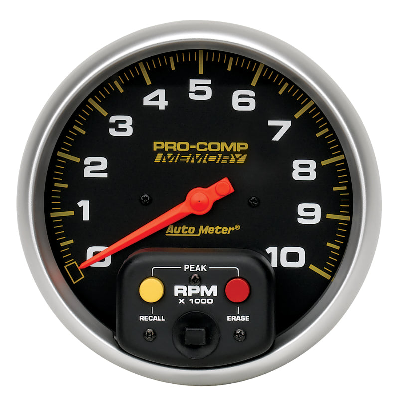 Auto Meter 10,000 RPM Water Resistant 5" In-Dash Memory Tachometer
