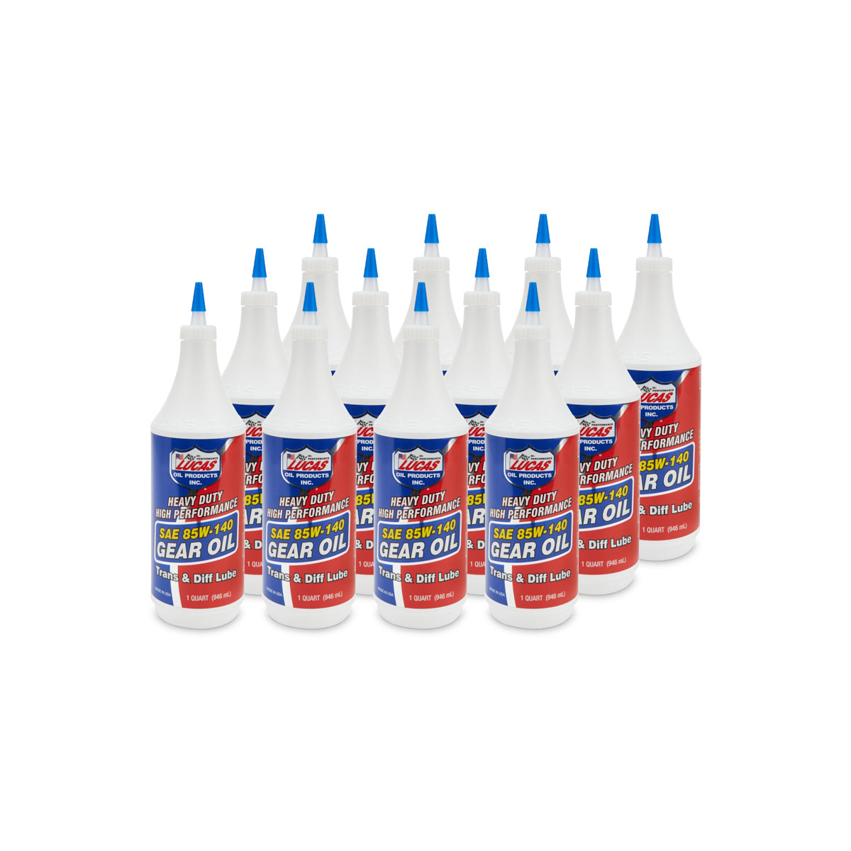 Lucas Oil Products Heavy Duty Gear Oil 85W140 Conventional 1 qt - Set of 12