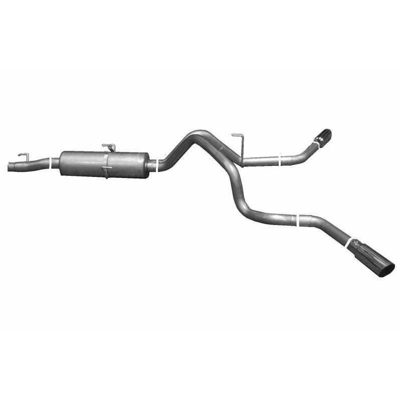 Gibson Dual Extreme Cat-Back Exhaust System - 2-1/2 in Tailpipe - 3-1/2 in Tips - Dodge Ram Fullsize Truck 2002-05