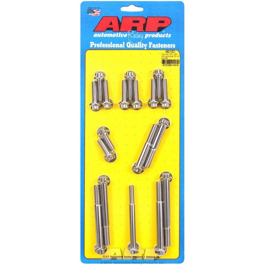 ARP Pontiac Stainless Steel Timing Cover Bolt Kit - 12 Point