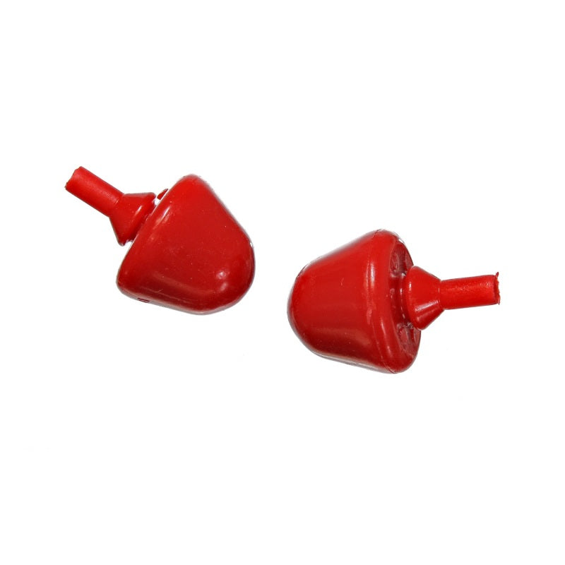Energy Suspension Hyper-Flex Bump Stop - Pull-Through Style - 1.563 in Tall - 1.813 in OD - Fits 9/16 in Hole - Red - GM 1970-99 - Pair