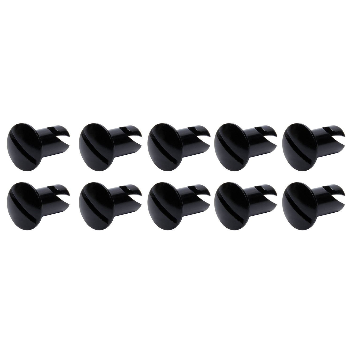 Ti22 Oval Head Dzus Buttons .550 Long - Pack of 10 - Black