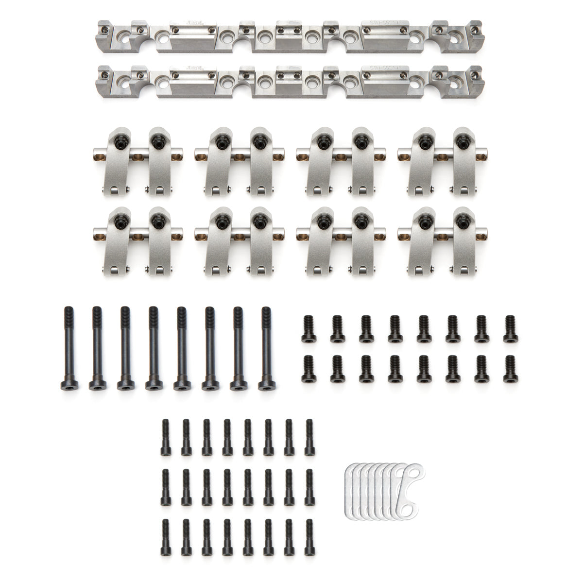 Jesel Sportsman Shaft Mount Roller Rocker Arm - 1.60 Ratio - AFR Pre-Eliminator Heads - Small Block Chevy (Set of 16)