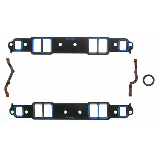 Fel-Pro Printoseal Steel Core Intake Manifold Gasket Set - Steel Laminate - SB Chevy - 2.09" x 1.28" Port - .065" Thick