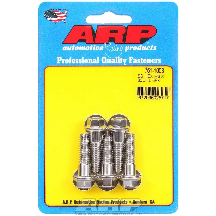 ARP Stainless Steel Bolt Kit - 6 Point (5) 8mm x 1.25 x 30