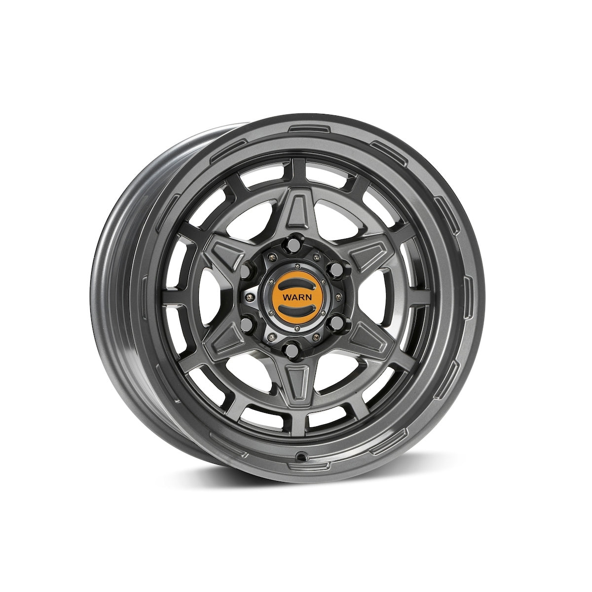 Warn Diamond Cutter Wheel - 17 x 8.5 in - 4.720 in Backspace - 6 x 5.50 in Bolt Pattern - Gray