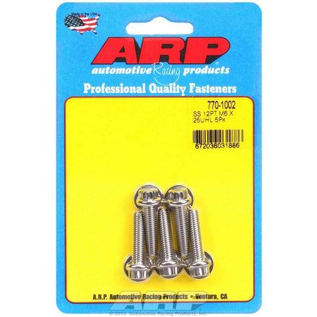 ARP Stainless Steel Bolt Kit - 12 Point (5) 6mm x 1.00 x 25