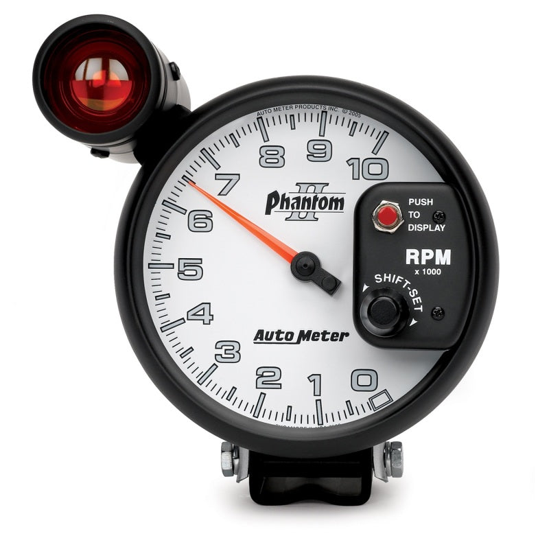 Auto Meter Phantom II Shift-Lite Tachometer - 5 in.