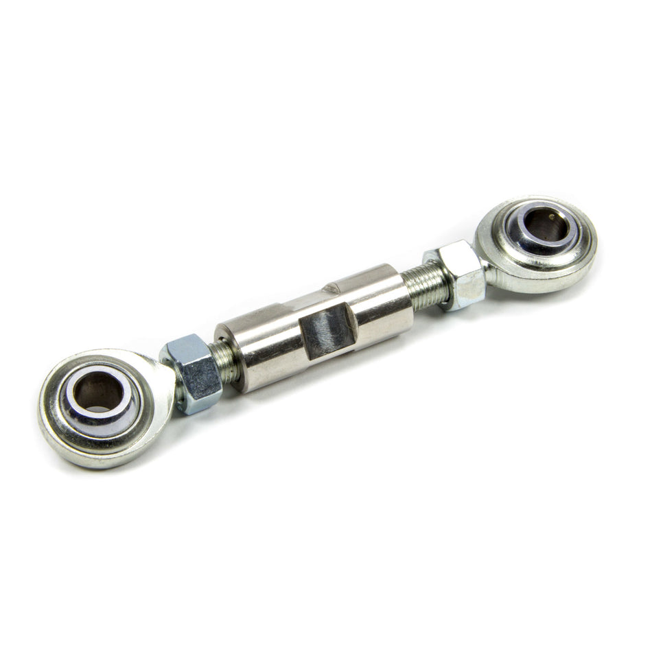 March Performance 3-5/8 to 5-1/8" Long Adjustment Rod 3/8" Mounting Hole Chromoly Rod Ends Stainless - Polished