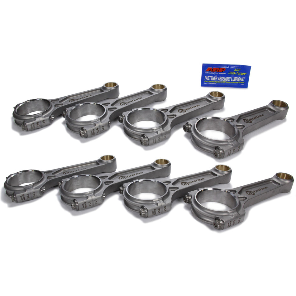 Wiseco Boostline Connecting Rod - I Beam - 6.700 Long - Bushed - 7/16" Cap Screws - ARP2000 - Forged Steel - Big Block Chevy - (Set of 8)