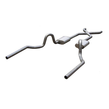 Pypes Performance Exhaust Street Pro X-Pipe Exhaust System - Crossmember Back - Dual Rear Exit - 3" Diameter - Stainless