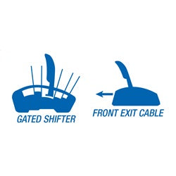 B&M Magnum Grip Stealth Pro Stick Shifter Automatic Floor Mount Forward/Reverse Pattern - 5 ft Cable