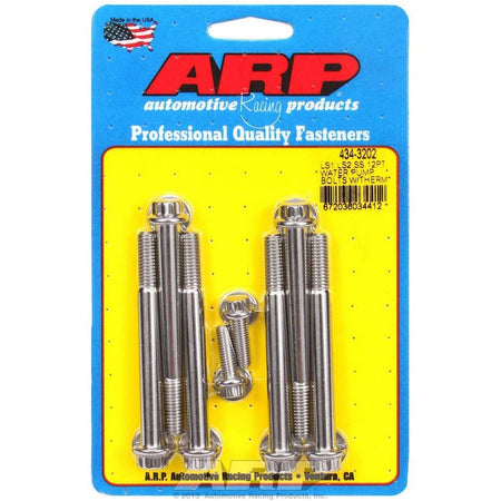 ARP 12 Point Head Water Pump Bolt Kit Stainless Polished GM LS-Series - Kit