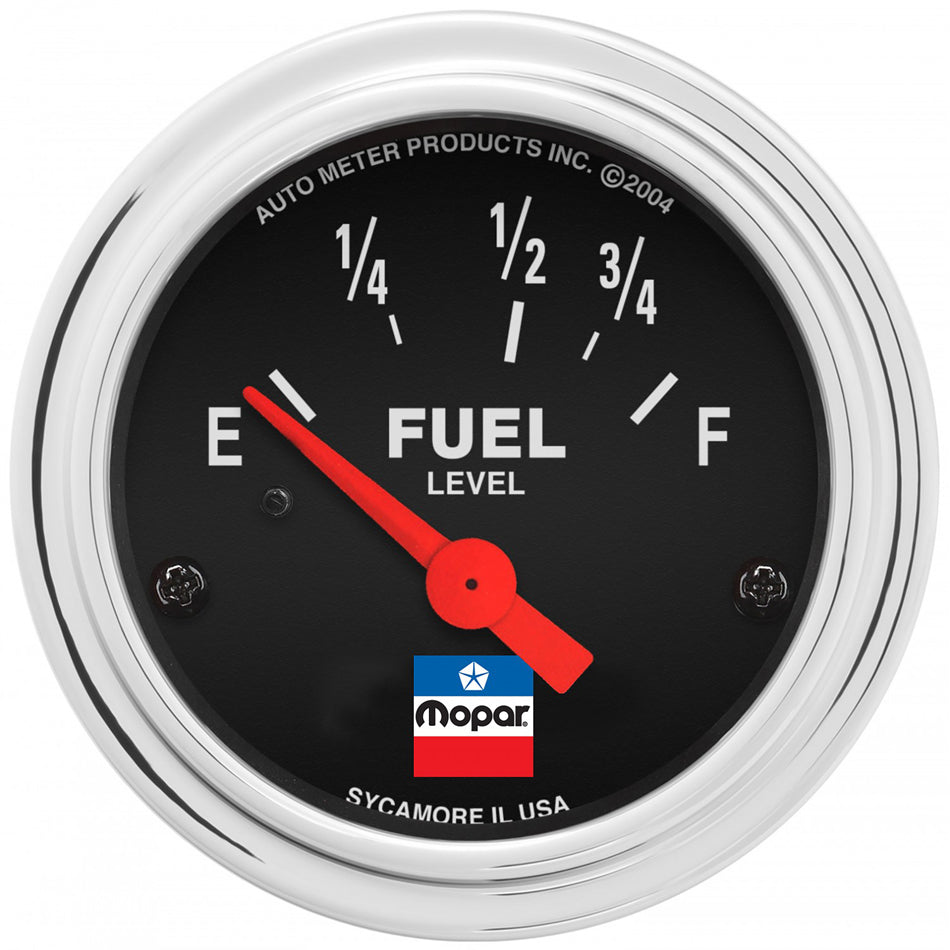 Auto Meter 2-1/16 Fuel Level Gauge Mopar Logo Series