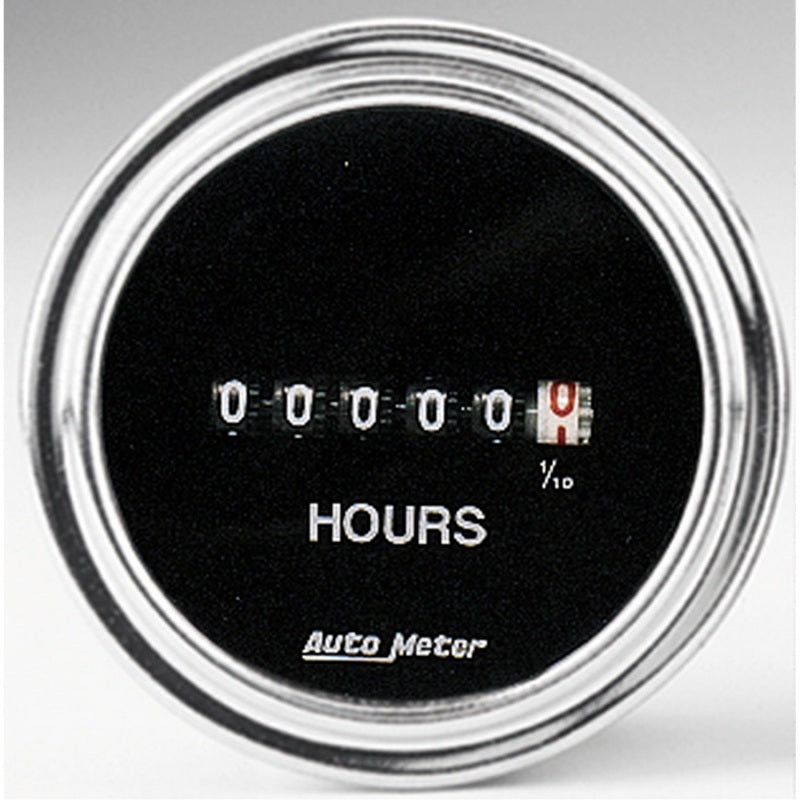 Auto Meter Traditional Chrome Electric Hourmeter Gauge - 2-1/16 in.