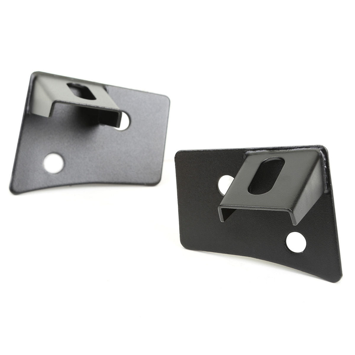 Rugged Ridge Windshield Light Mount - Steel - Black Powder Coat - Jeep Wrangler 1976-2018 - (Pair)