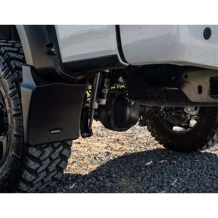 Bushwacker Trail Armor Mud Flap - Rear - Plastic - Black - Bushwacker Pocket Style Flares - F250 - (Pair)