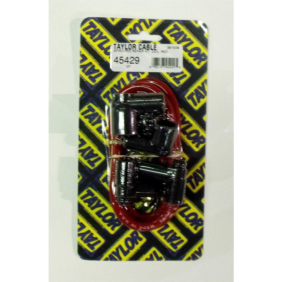 Taylor Coil Wire - 8.0 mm - Red - 90 Degree Boots - HEI/Socket Style