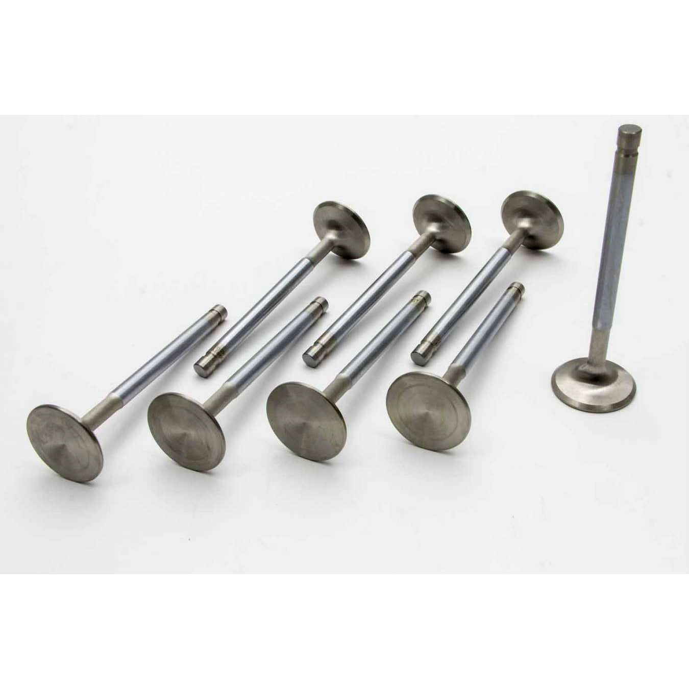 Manley Race Flo Exhaust Valves - SB Chevy - Size: 1.600" - Stem: .3415" - Installed Height: +.100" Longer (Set of 8)