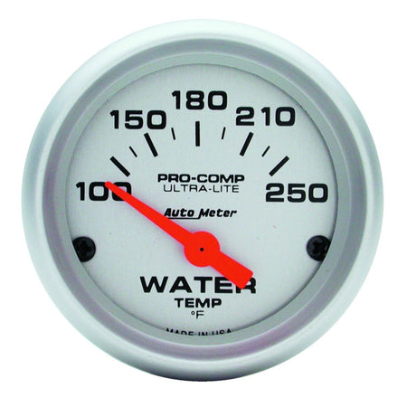 Auto Meter Mini Ultra-Lite Electric Water Temperature Gauge - 2-1/16" - 100-250 F