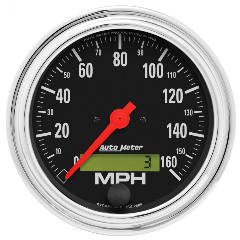 Auto Meter Traditional Chrome Electric Programmable Speedometer - 3-3/8 in.