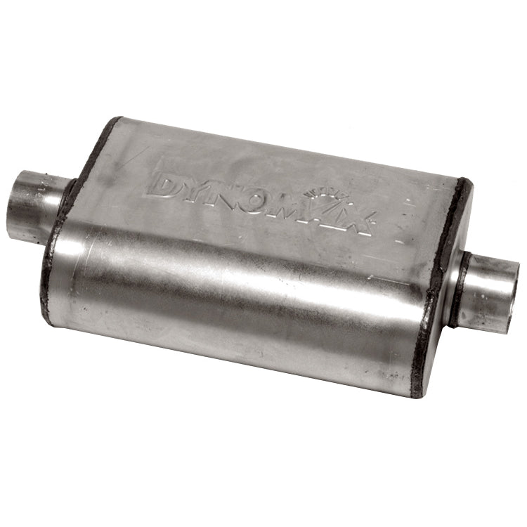 DynoMax Ultra Flo Welded Muffler - 2-1/2 in Center Inlet - 2-1/2 in Center Outlet - 14 x 9-3/4 x 4-1/2 in Oval Body - 19 in Long - Universal