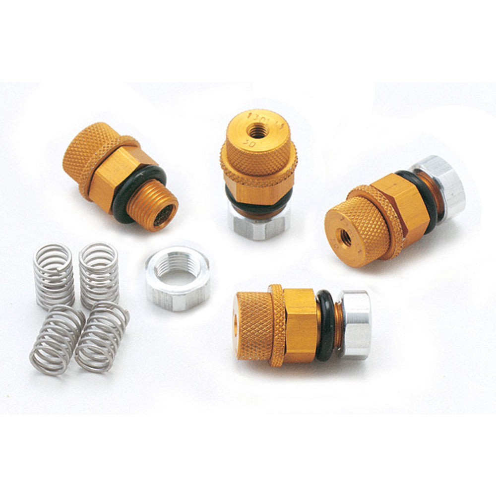 Longacre Tire Pressure Relief Valves (Set of 4) - 3-38 PSI