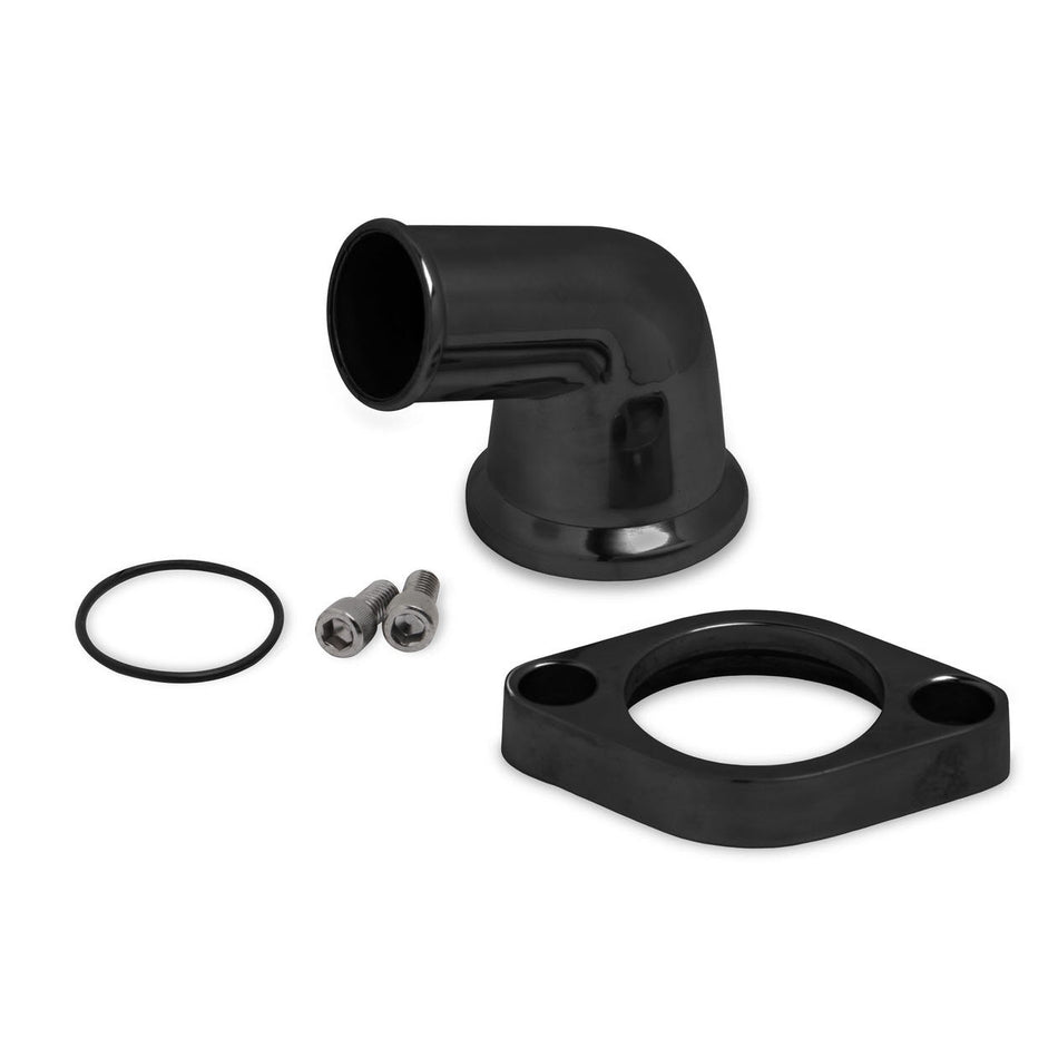 Weiand Aluminum Chevy V8 Water Outlet - 15 - Painted Black
