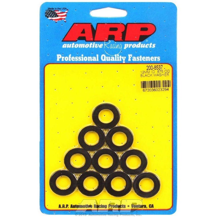 ARP Black Washers - 12mm ID x 7/8 OD (10)