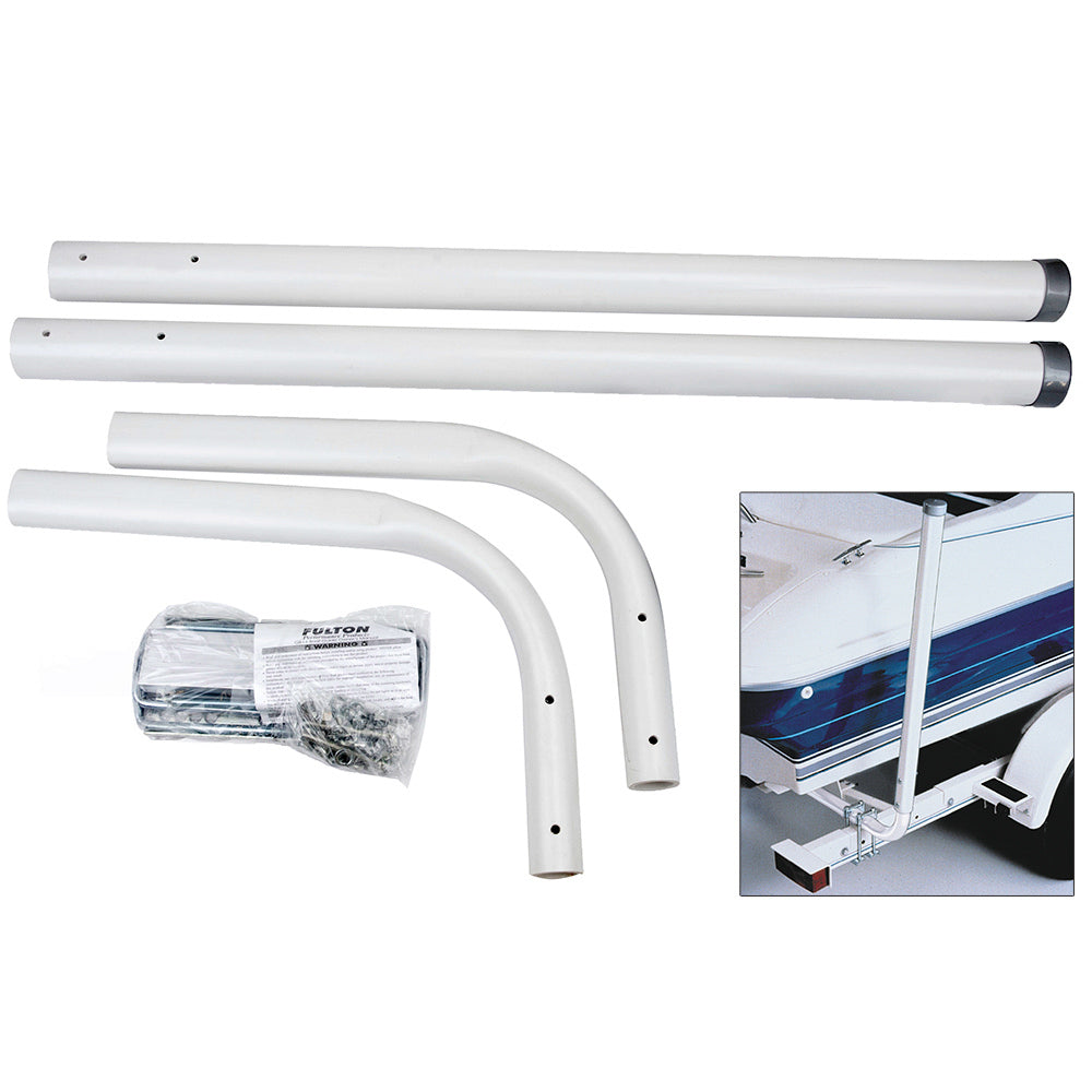 Fulton Boat Guide Post - 44" Tall - Steel - White (Pair)