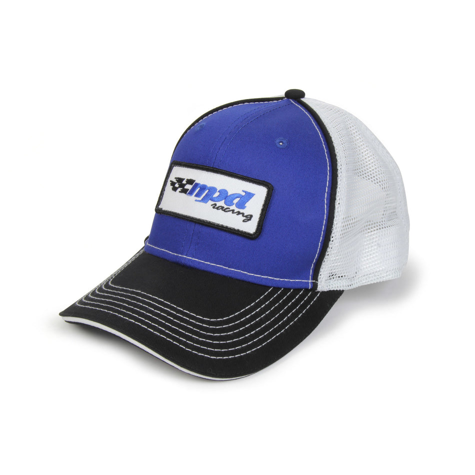 MPD Embroidered MPD Logo Hat - Black/Blue Mesh