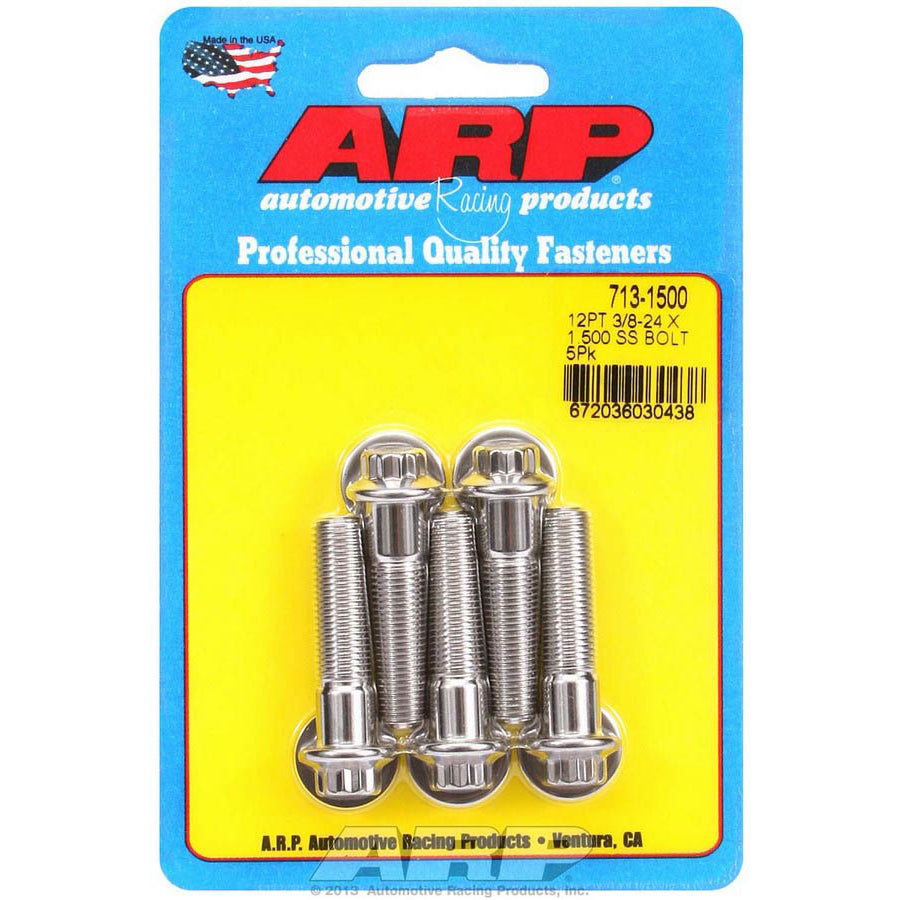 ARP Stainless Steel Bolt Kit - 12 Point (5) 3/8-24 x 1.500