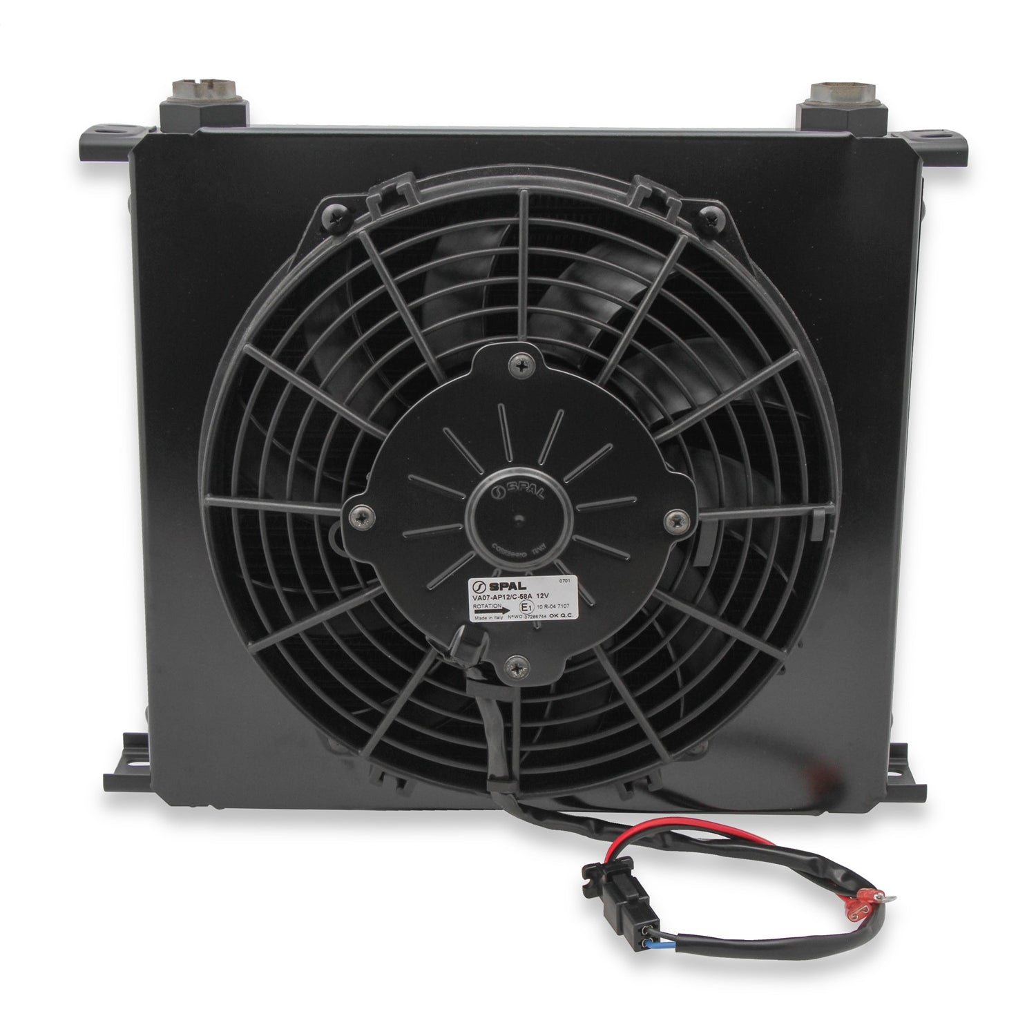 Earl's Ultrapro Oil Cooler - 1.390 x 13.000 x 4.380 in - Plate Type - 34 Row - 10 AN Female O-Ring Inlet/Outlet - Black