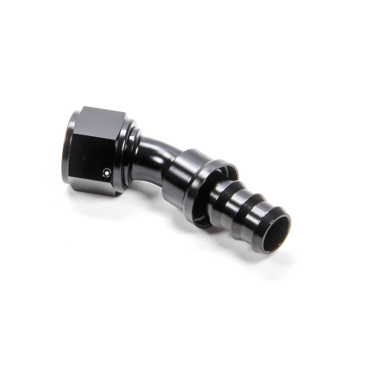 Triple X Race Co. Hose End Fitting 30 Degree 12 AN Hose to 12 AN Female Aluminum - Black Anodize