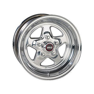Weld Pro Star Polished Wheel - 15" x 12" - 5 x 4.75" Bolt Circle - 6.5" Back Spacing - 16.7 lbs