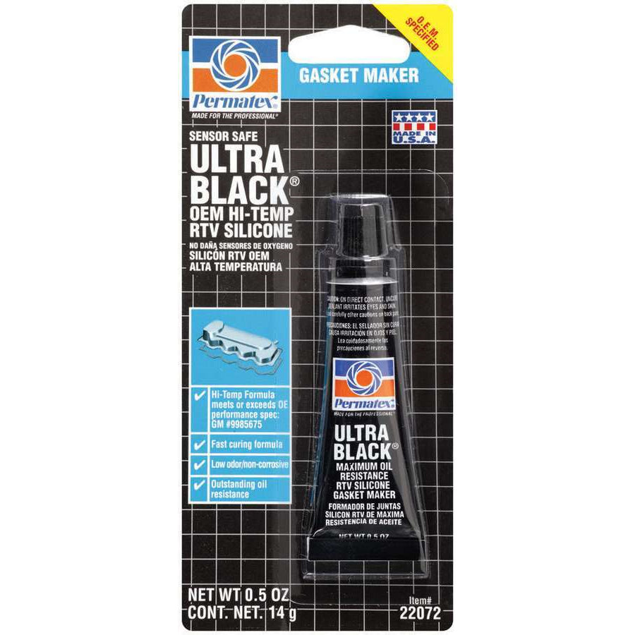 Permatex Ultra Black Sealant - High Temp - Silicone - 0.5 oz Tube