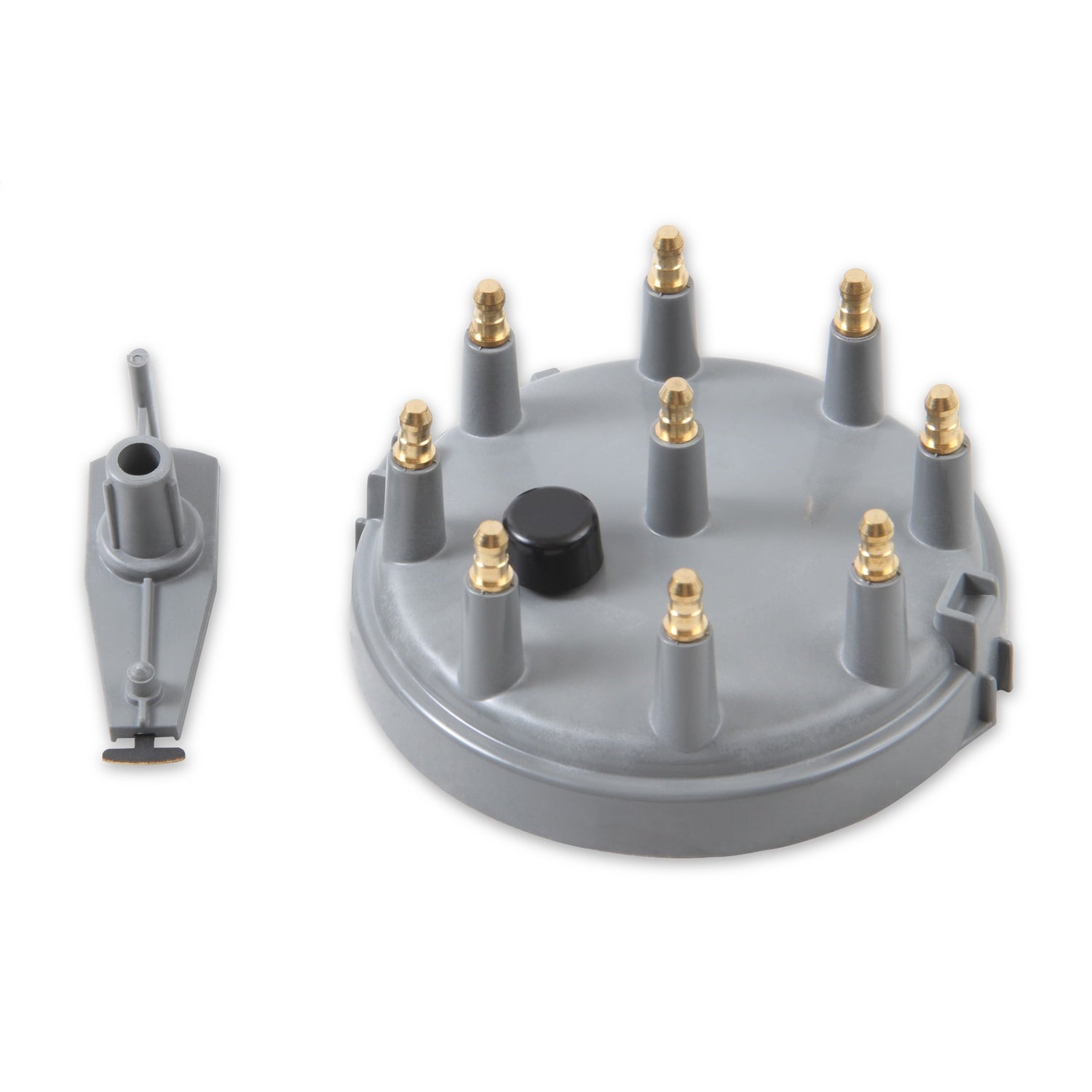 ACCEL Distributor Cap and Rotor Kit - HEI Style Terminal - Brass Terminals - Clamp Down - Gray - Vented - Ford V8
