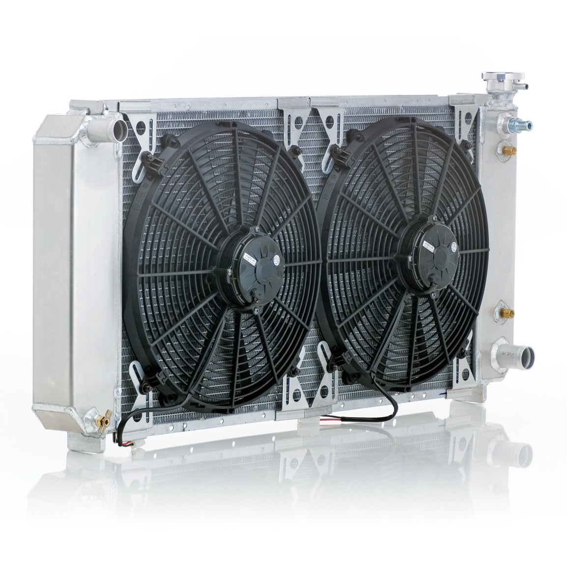 Be-Cool Radiators Factory-Fit Aluminum Radiator and Fan - 35 in W x 21 in H