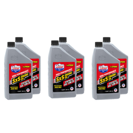 Lucas SxS Motor Oil - 10W30 - Synthetic - 1 qt Bottle - (Set of 6)