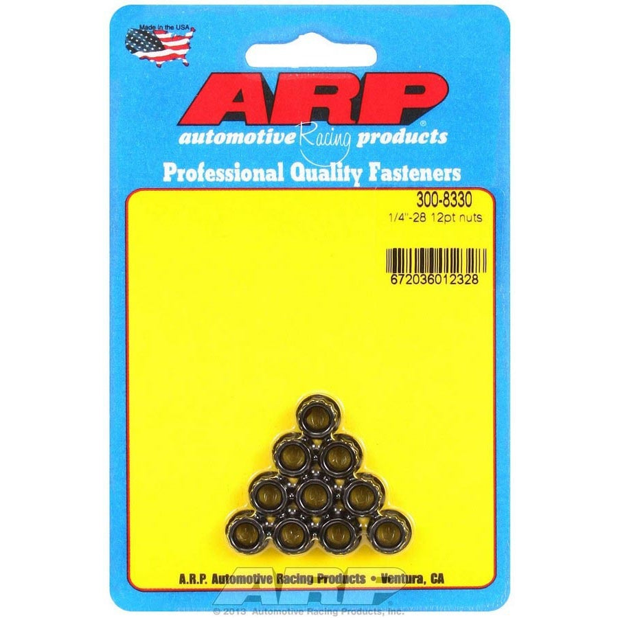 ARP 1/4-28 12 Point Nuts (10)