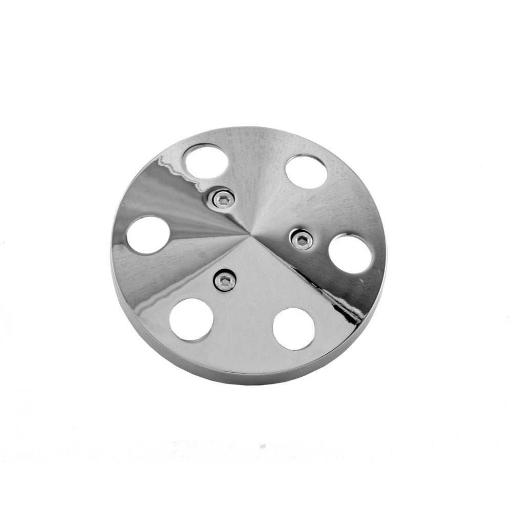 Tuff Stuff Performance Aluminum Air Conditioner Clutch Cover Chrome - Sanden 508 Compressors
