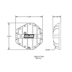 B&M Support Differential Cover Hardware Included Aluminum Natural - GM 10.5 14 Bolt