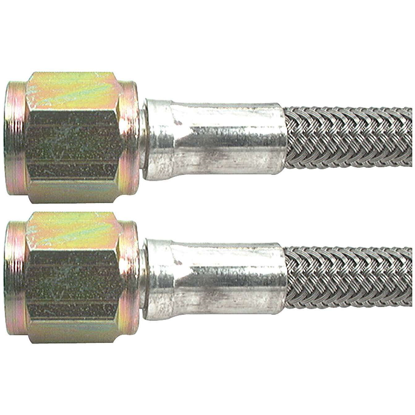 Allstar Performance 21" -4 Braided Stainless Steel Line w/ -4 Straight Ends (5 Pack)